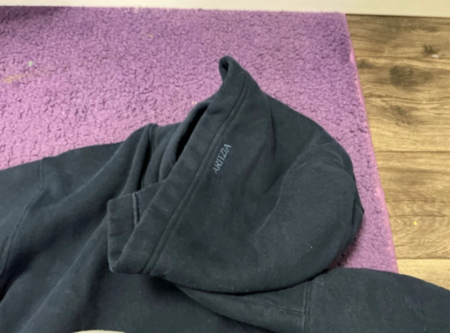 Aritzia Navy Blue Sweatfleece Hoodie Size M - photo 4