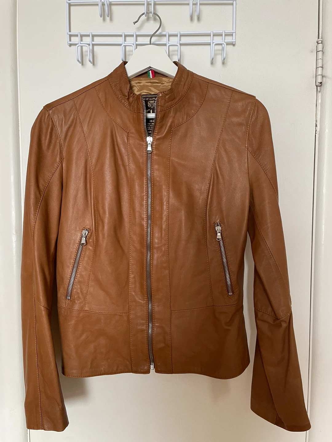 Women’s Peruzzi Tan Leather Jacket - photo 2