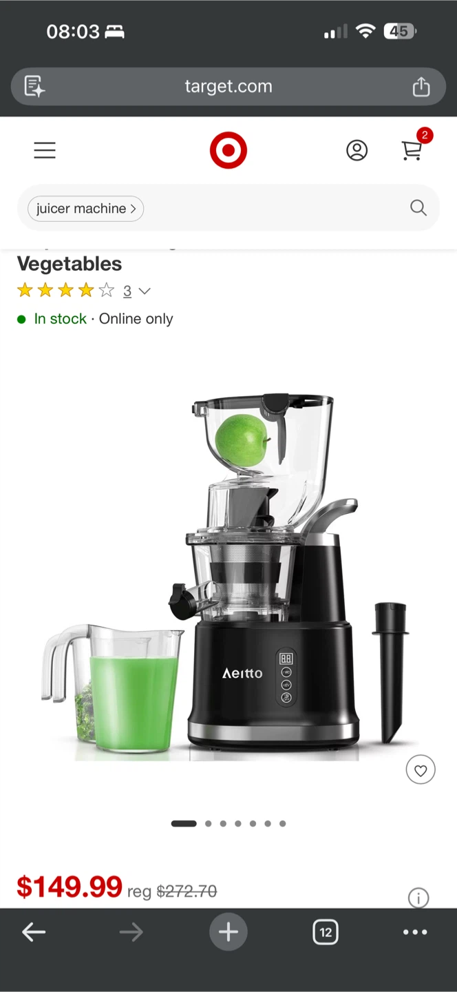 Aeritto cold press Juicer - photo 5