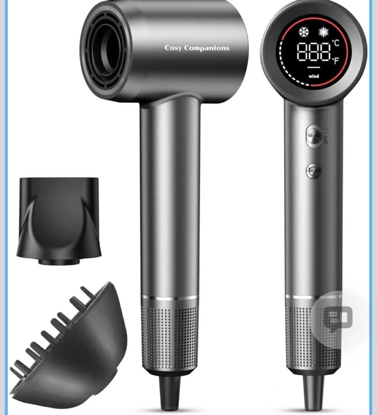 High-Speed Hair Dryer with 150,000RPM Brushless Motor - photo 4