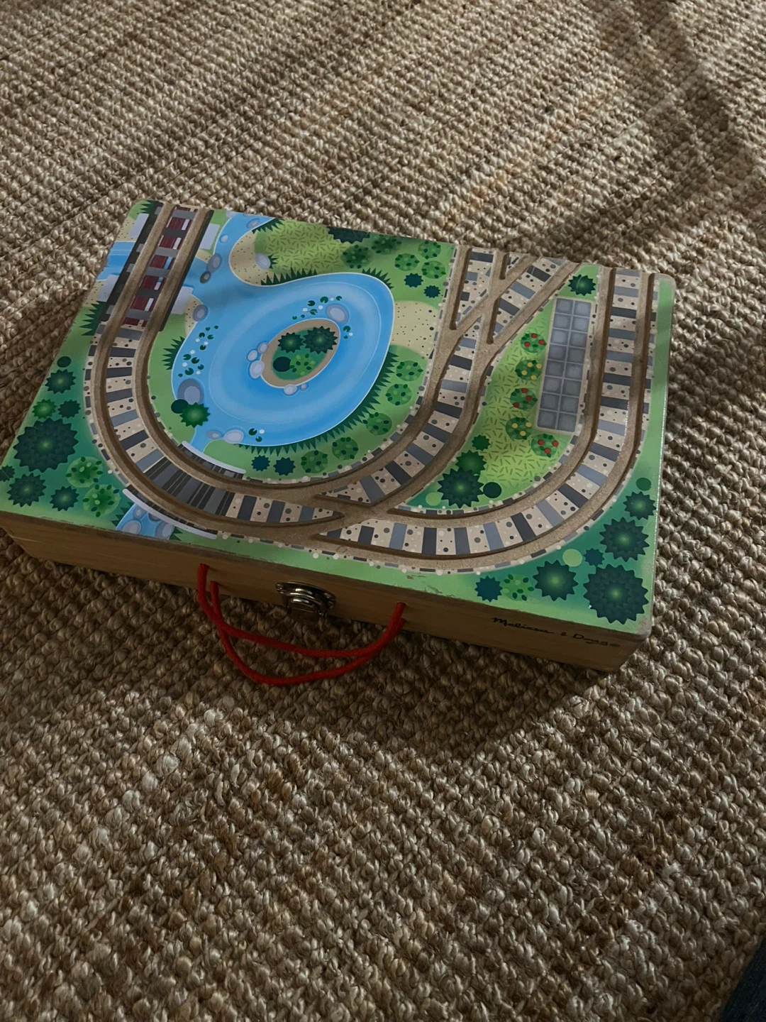 Melissa & Doug Take-Along Railroad Toy Set