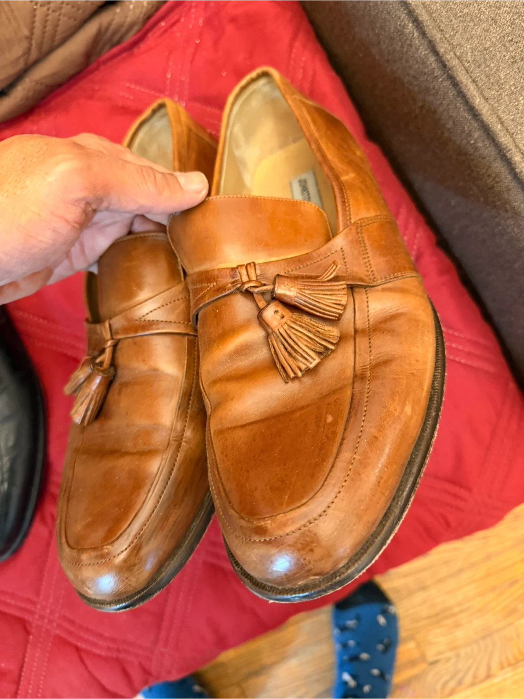 Johnston & Murphy Brown Leather Tassel Loafers