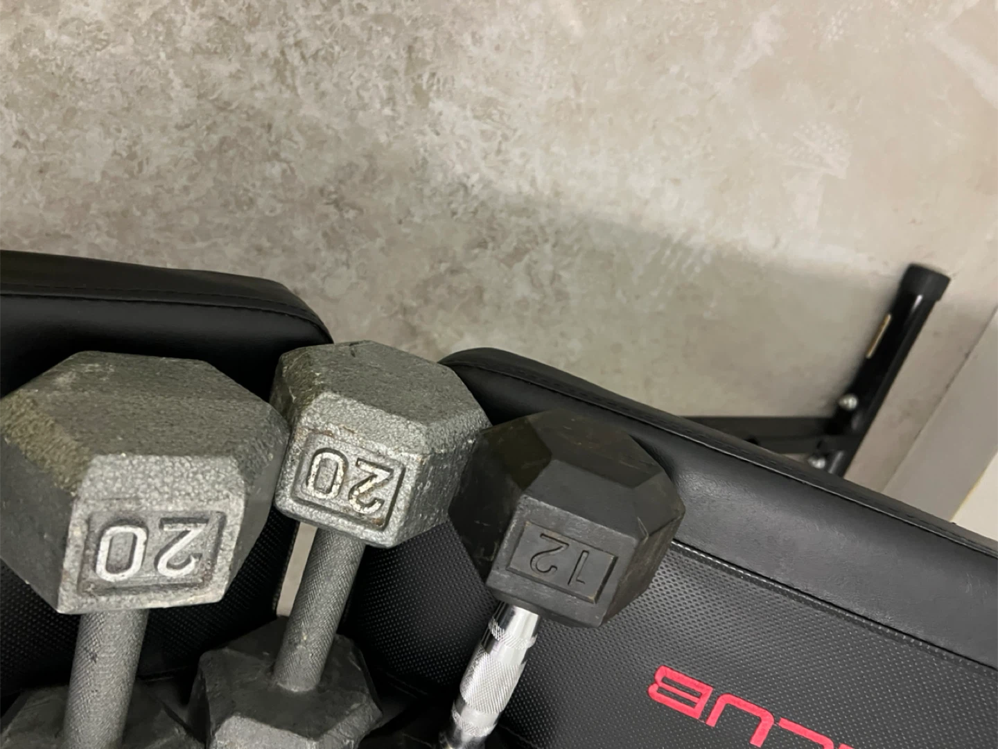 Marcy Club Weight Bench with 12lb and 20lb Dumbbells - photo 3