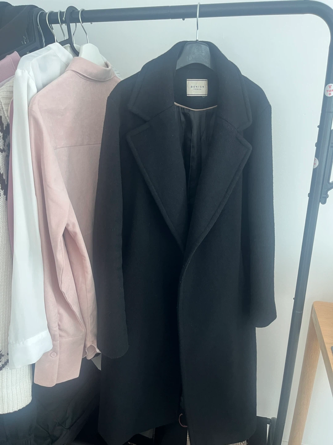 Korea designer: Black Wool 90% Coat - photo 2