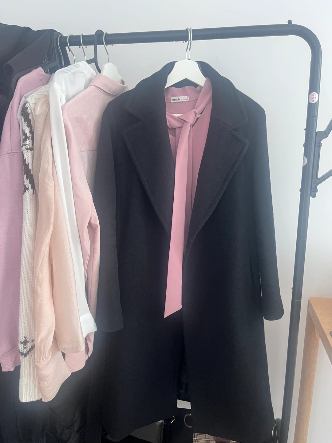 Korea designer: Black Wool 90% Coat
