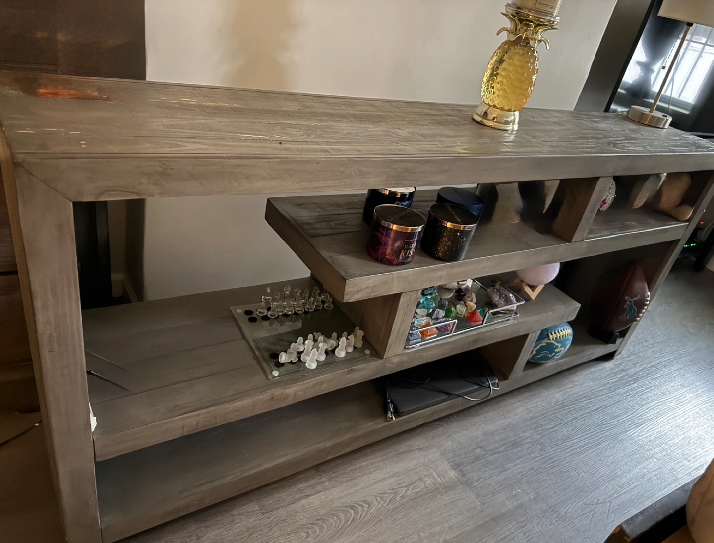 Gray Wood Console Table - photo 3