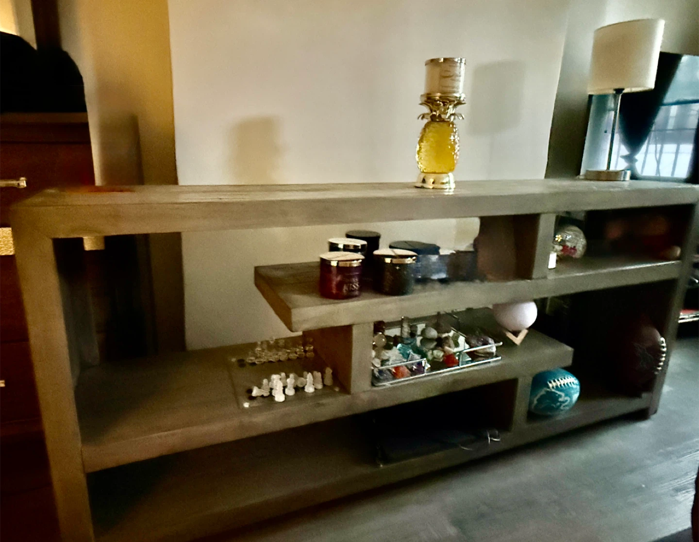 Gray Wood Console Table