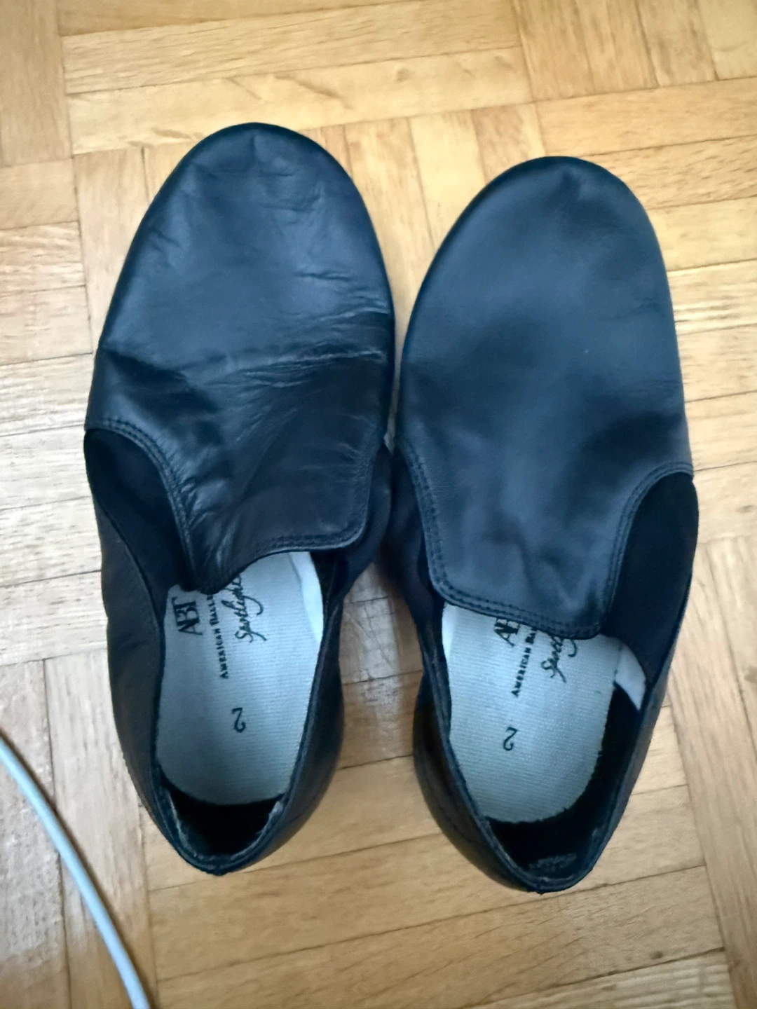 Youth American Ballet "Spotlights" Black Jazz Shoes Size 2