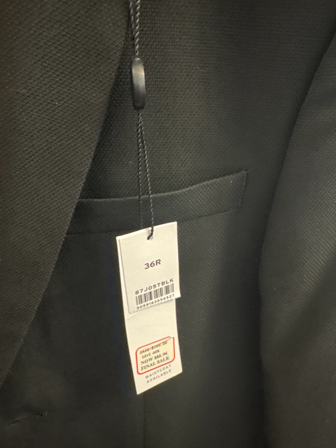 Topman Black Suit Jacket 36R - photo 3