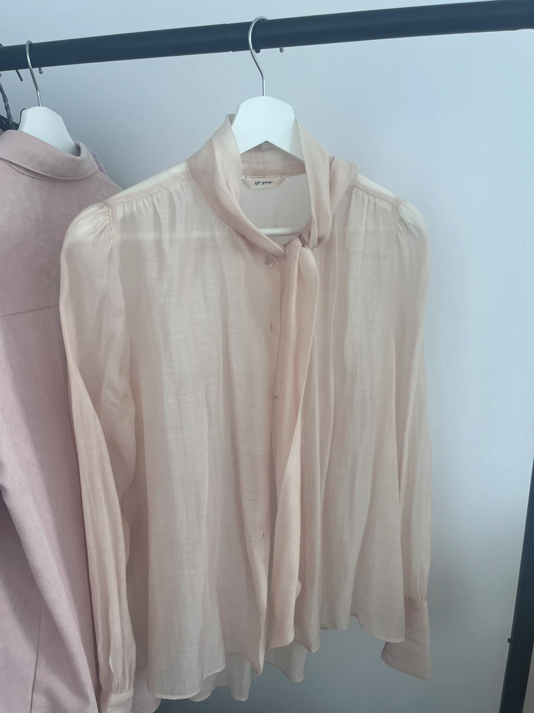 Light Pink Blouse with Bow Detail - photo 3