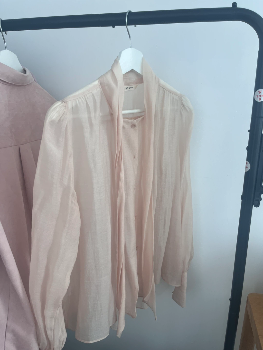 Light Pink Blouse with Bow Detail - photo 4