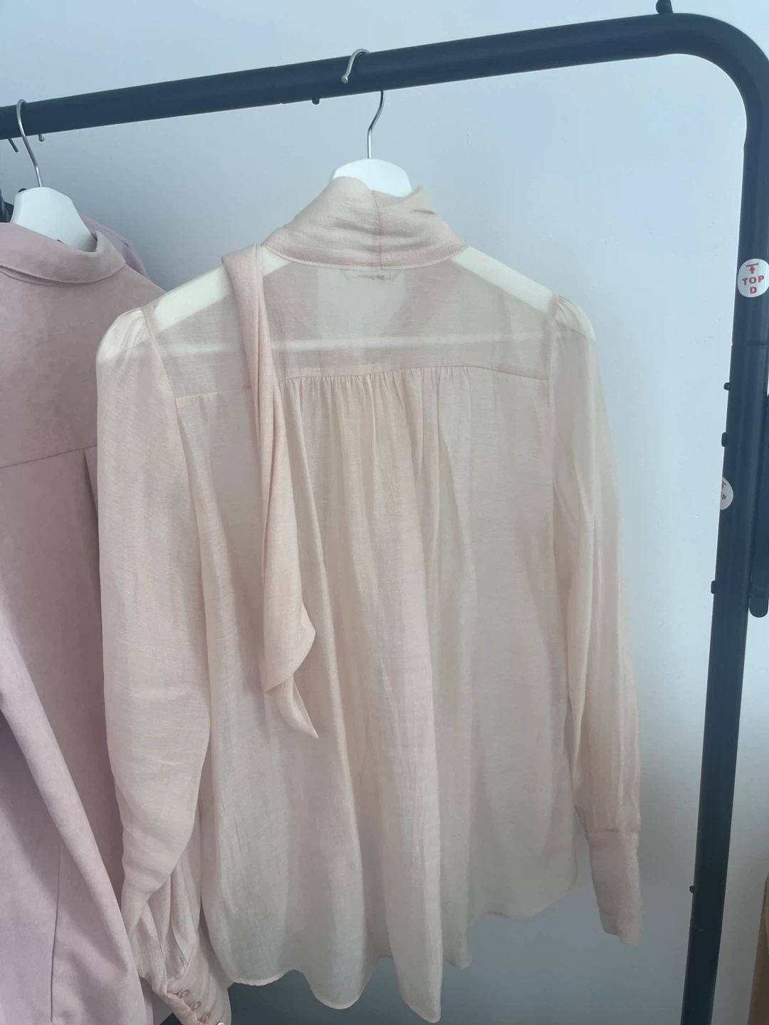 Light Pink Blouse with Bow Detail - photo 2