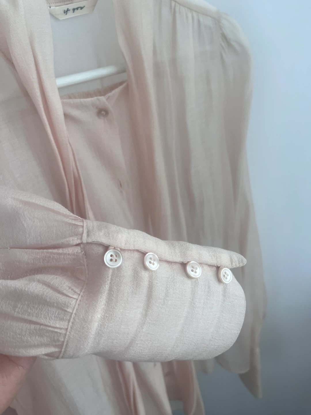 Light Pink Blouse with Bow Detail - photo 5