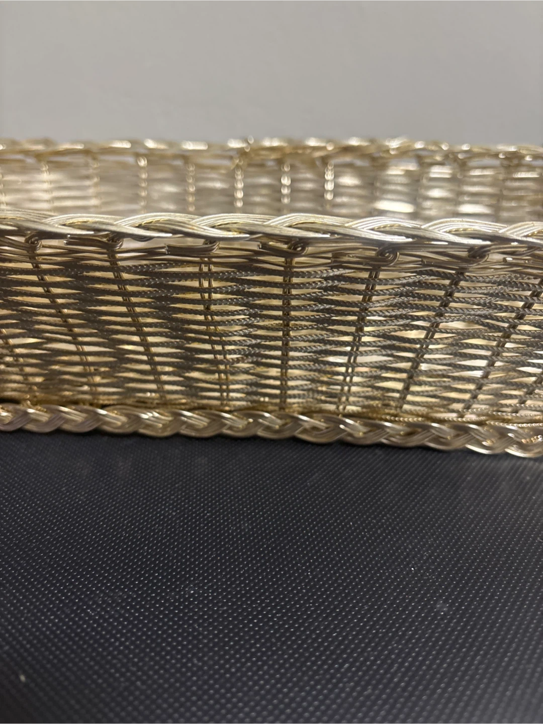 Silver Plated Woven Wire Basket - photo 2