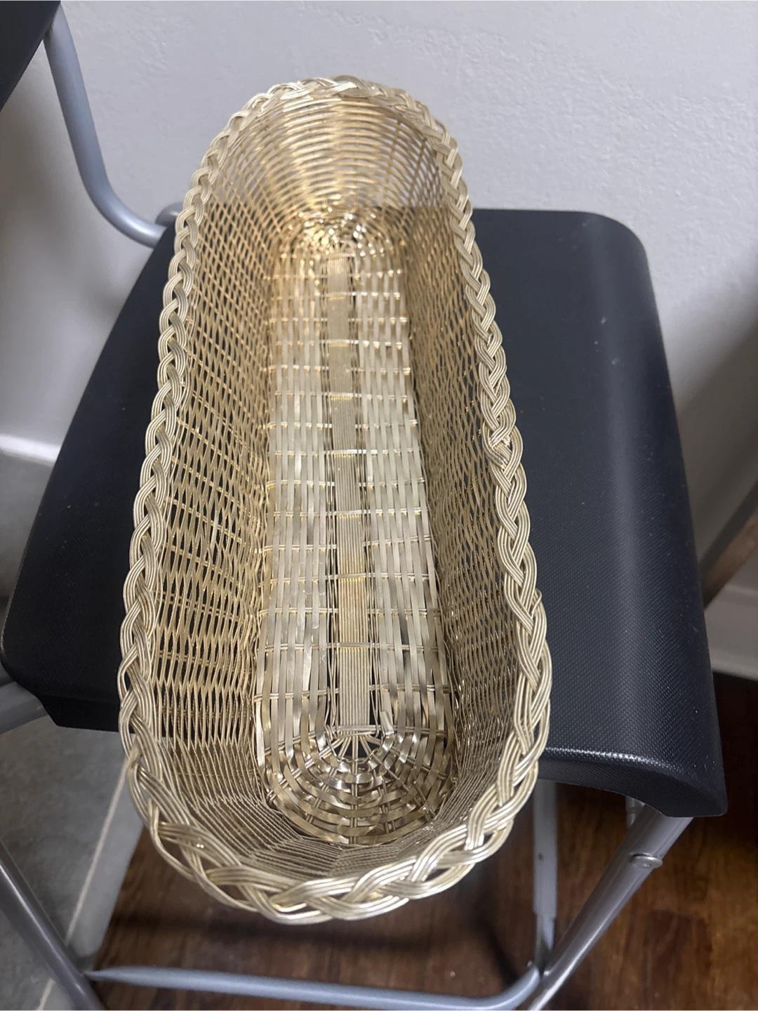 Silver Plated Woven Wire Basket - photo 3