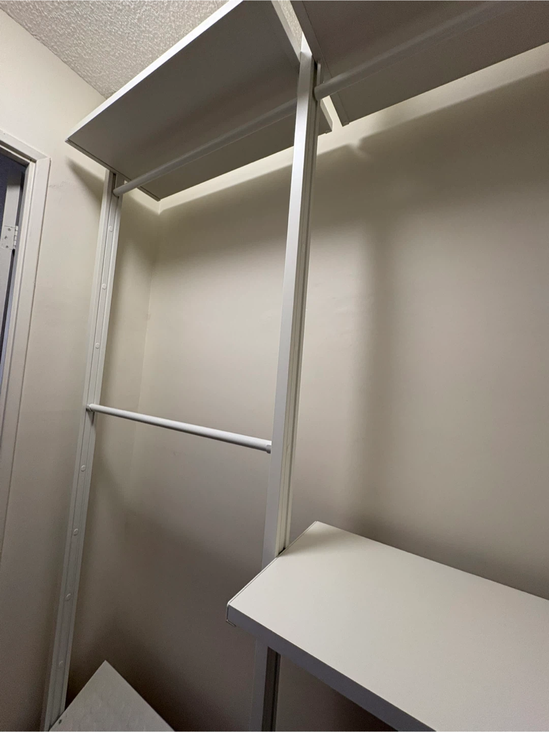 White Closet Shelving and Rod System - photo 2