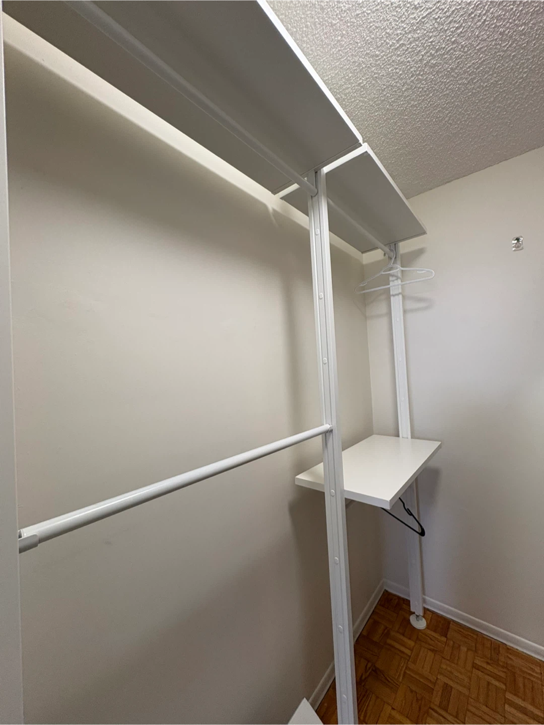White Closet Shelving and Rod System - photo 3