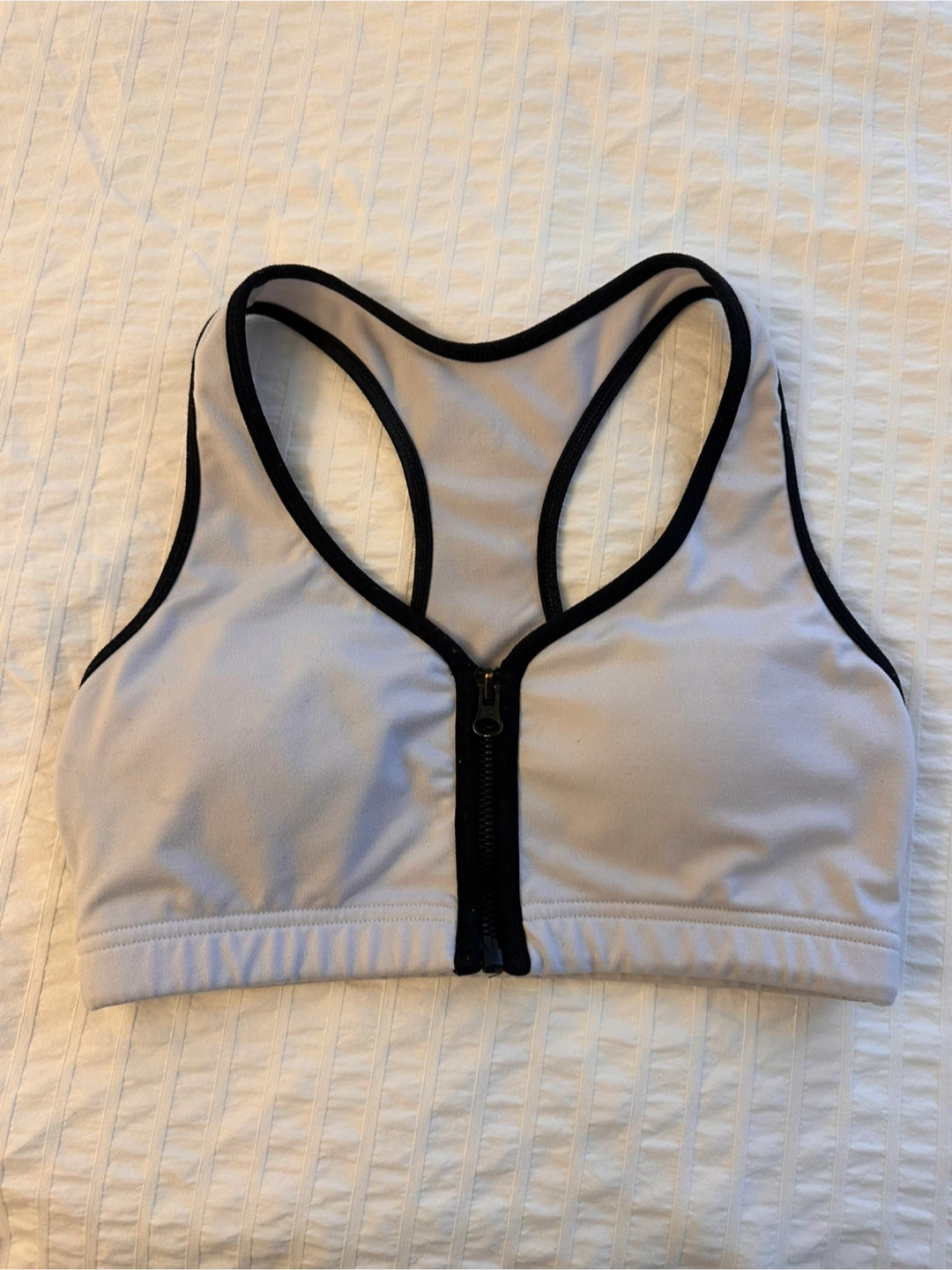 Mulawear Grey Sports Bra with Front Zipper