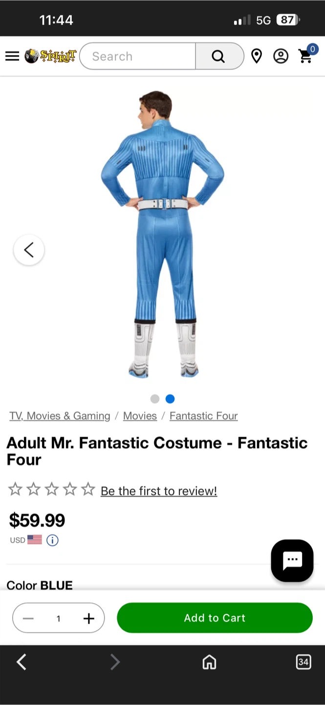 Mr. Fantastic Costume - Marvel Fantastic Four