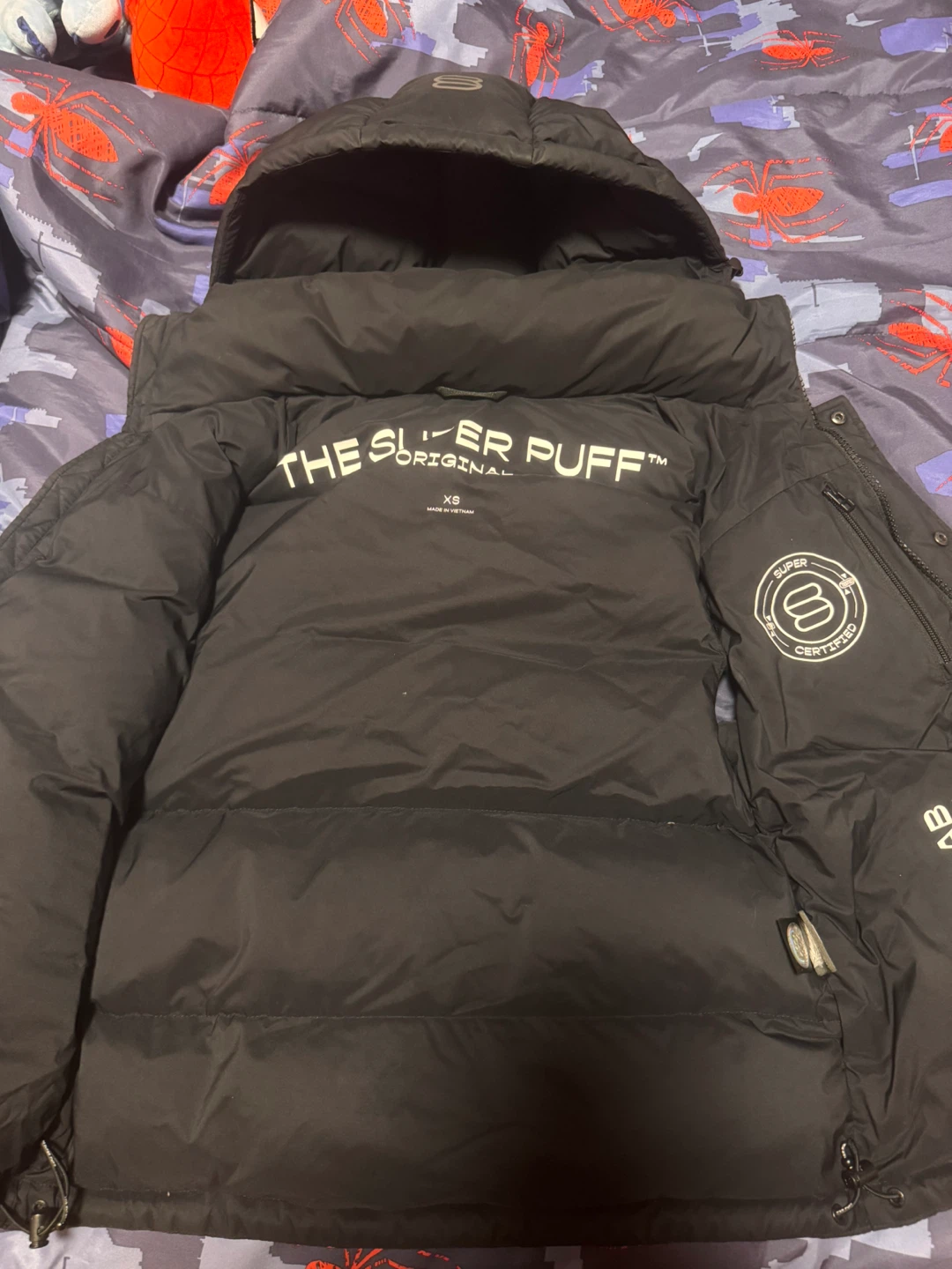 The Super Puff Down Puffer Jacket Black XS
