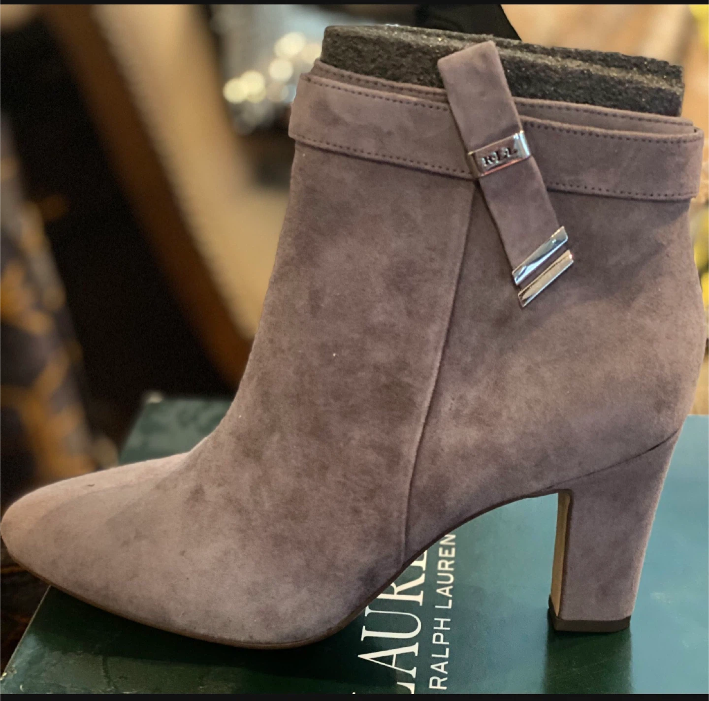 Lauren Ralph Lauren Suede Ankle Boots - Gray 🥕