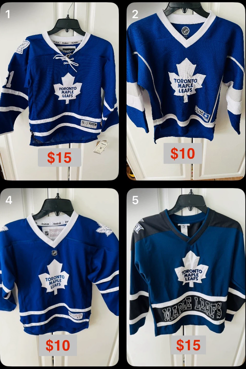 TML Youth Hockey Leafs Jerseys (S/M) starts at $10