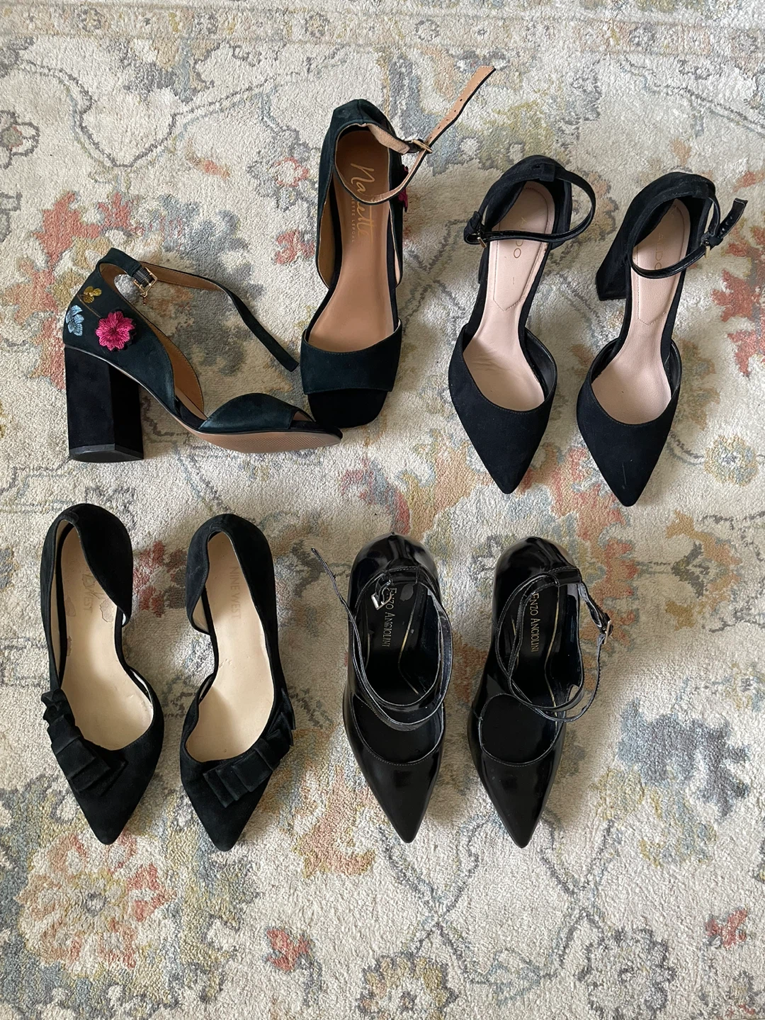 Entire lot of Black heels (Aldo, Nine West, Enzo Angiolini)