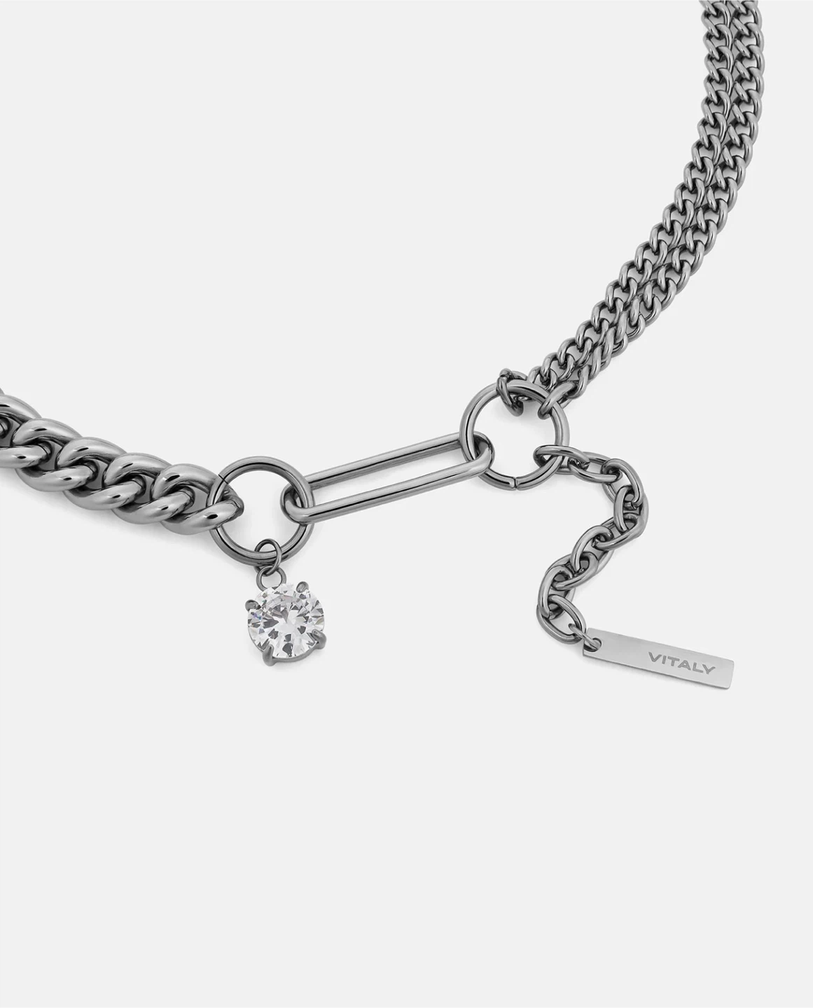 Vitaly Chain Necklace with Crystal Accent - photo 2