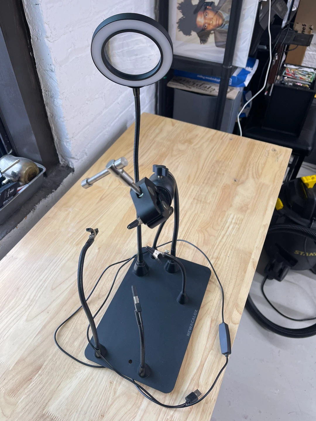 🥕 NEWACALOX Helping Hand with Magnifying Glass and LED Light - photo 5