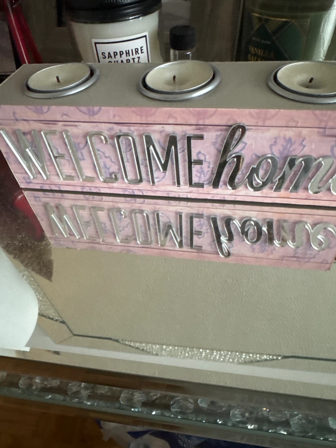 Welcome Home Tealight Candle Holder