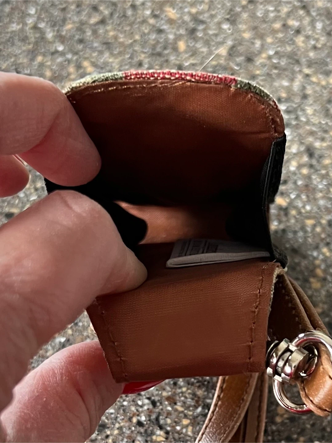 Longenberger Small Belt Clip Pouch. Color: Plaid Red Green Beige - photo 4