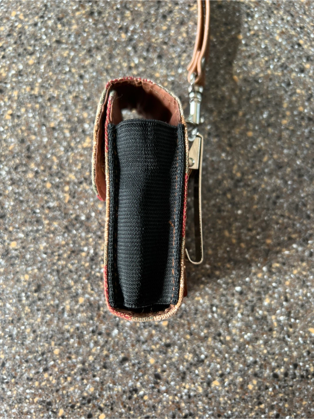 Longenberger Small Belt Clip Pouch. Color: Plaid Red Green Beige - photo 5