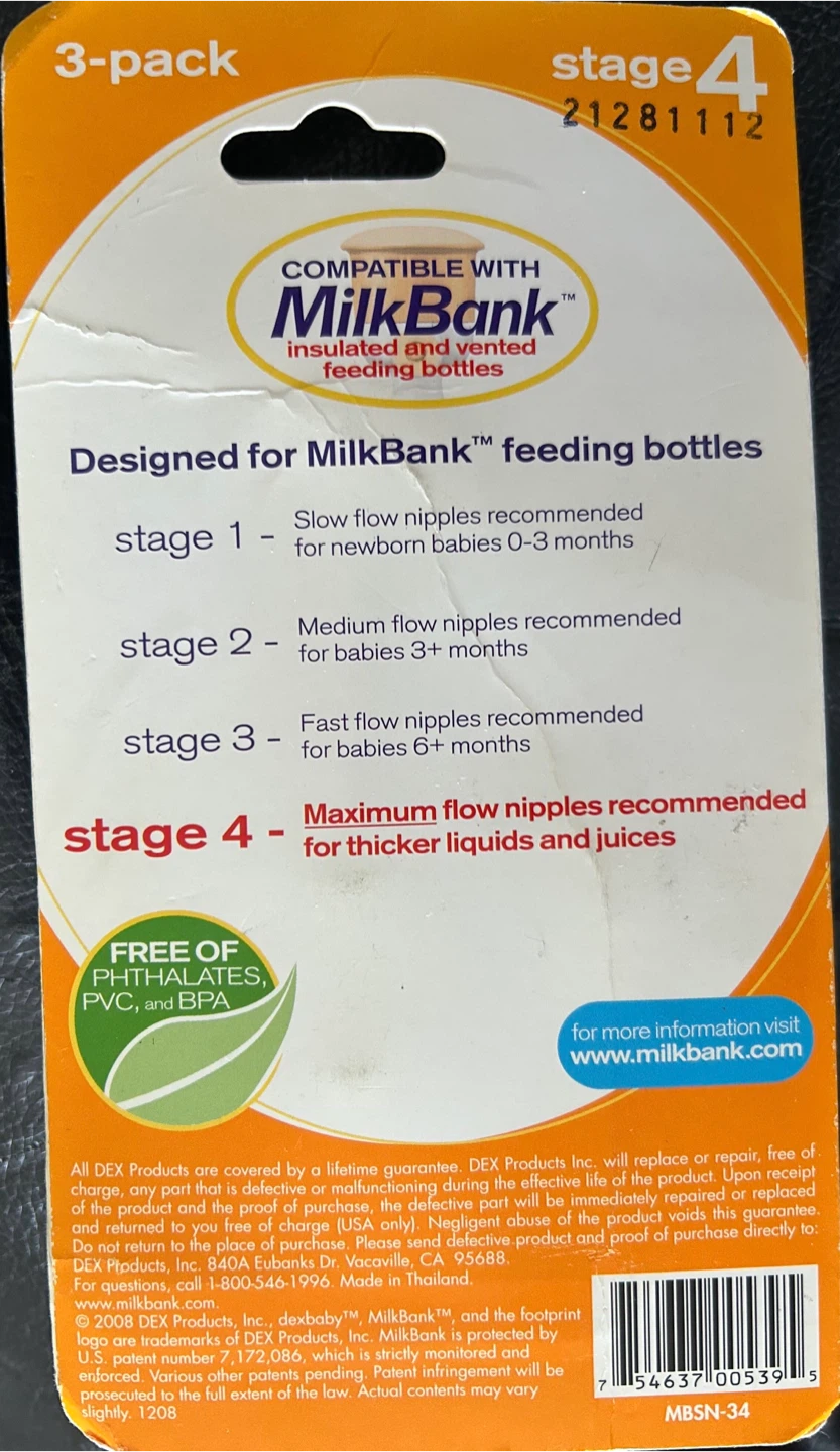 MilkBank Stage 4 Silicone Nipples - 3 Pack - photo 2