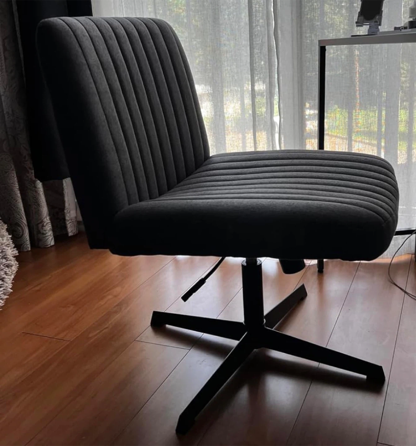Grey Armless Accent Chair - photo 2