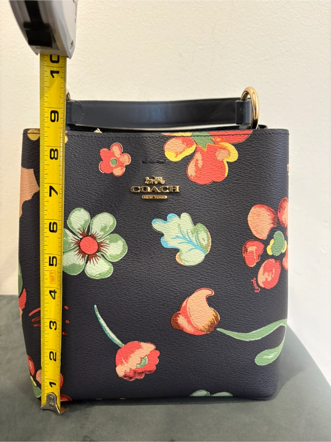 Coach Floral Print Bucket Bag