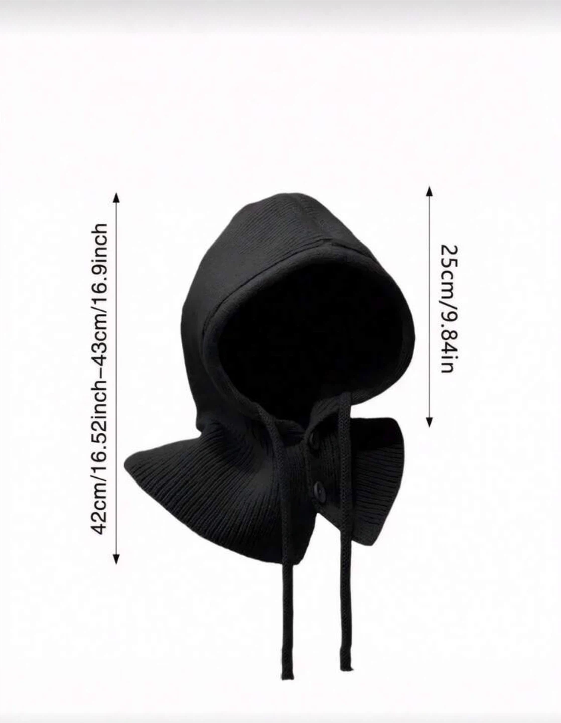 Gray Knit Hooded Scarf Balaclava - photo 3