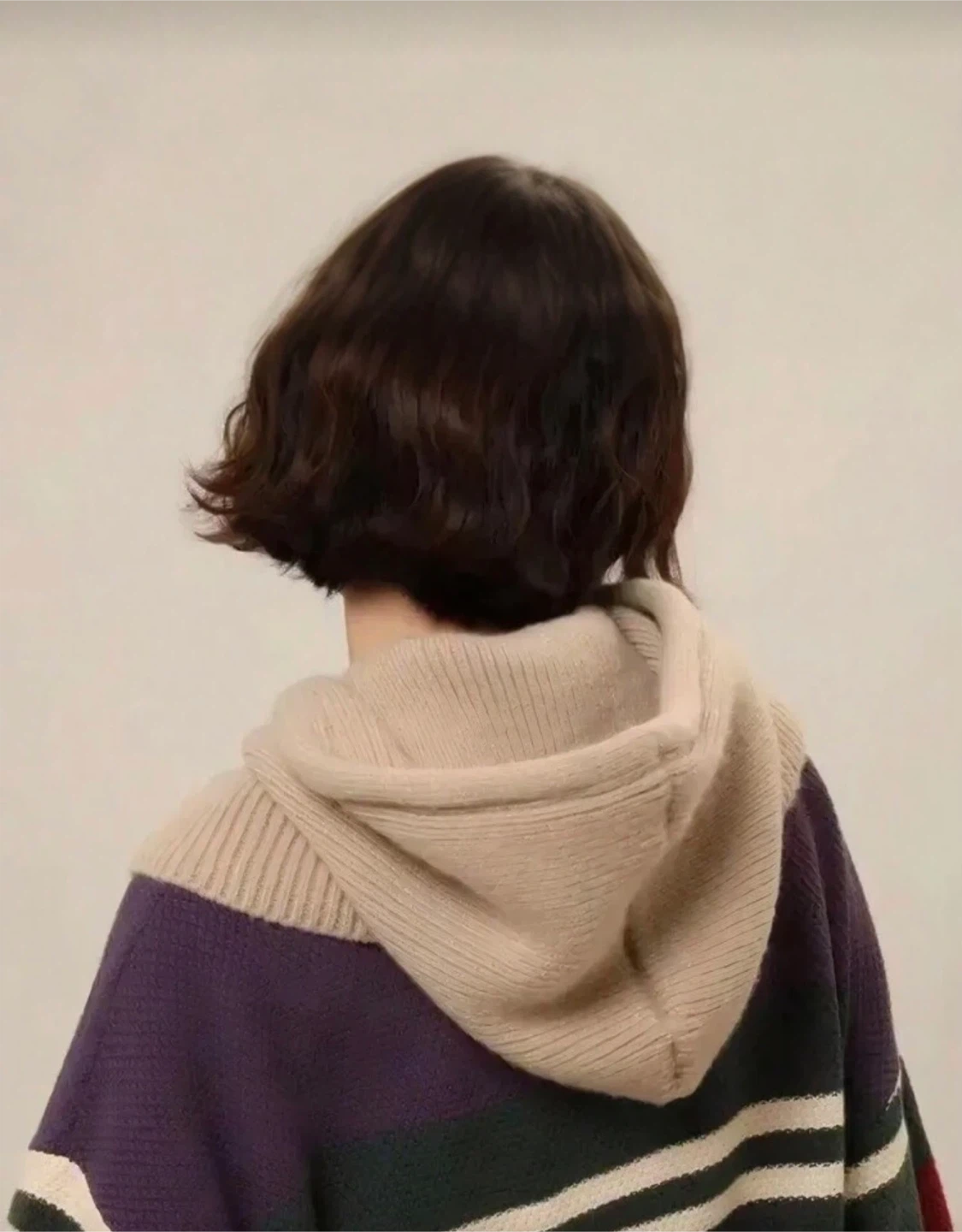Gray Knit Hooded Scarf Balaclava - photo 4