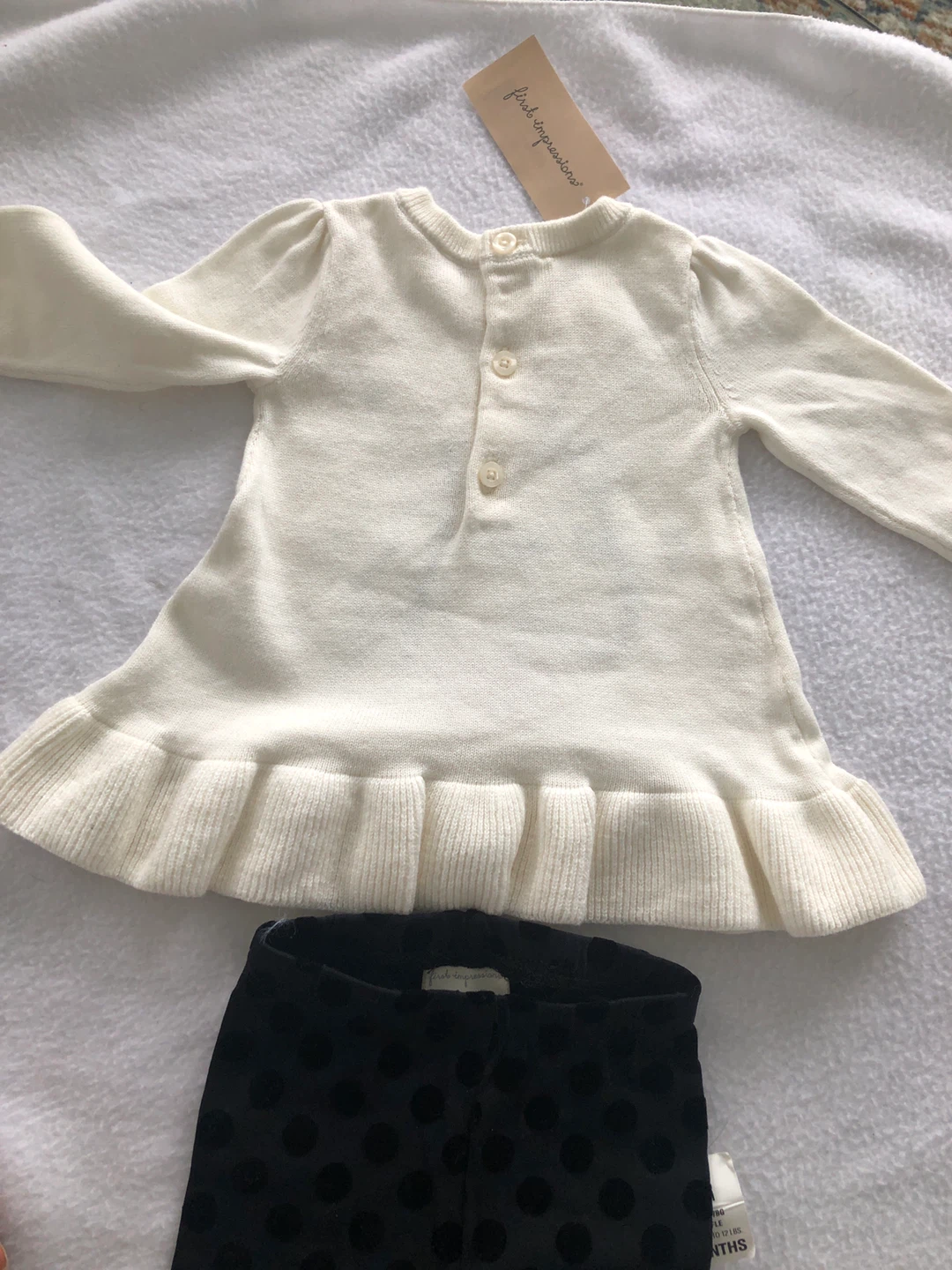 First Impressions Baby Girl Dress & Leggings - Newborn - photo 3