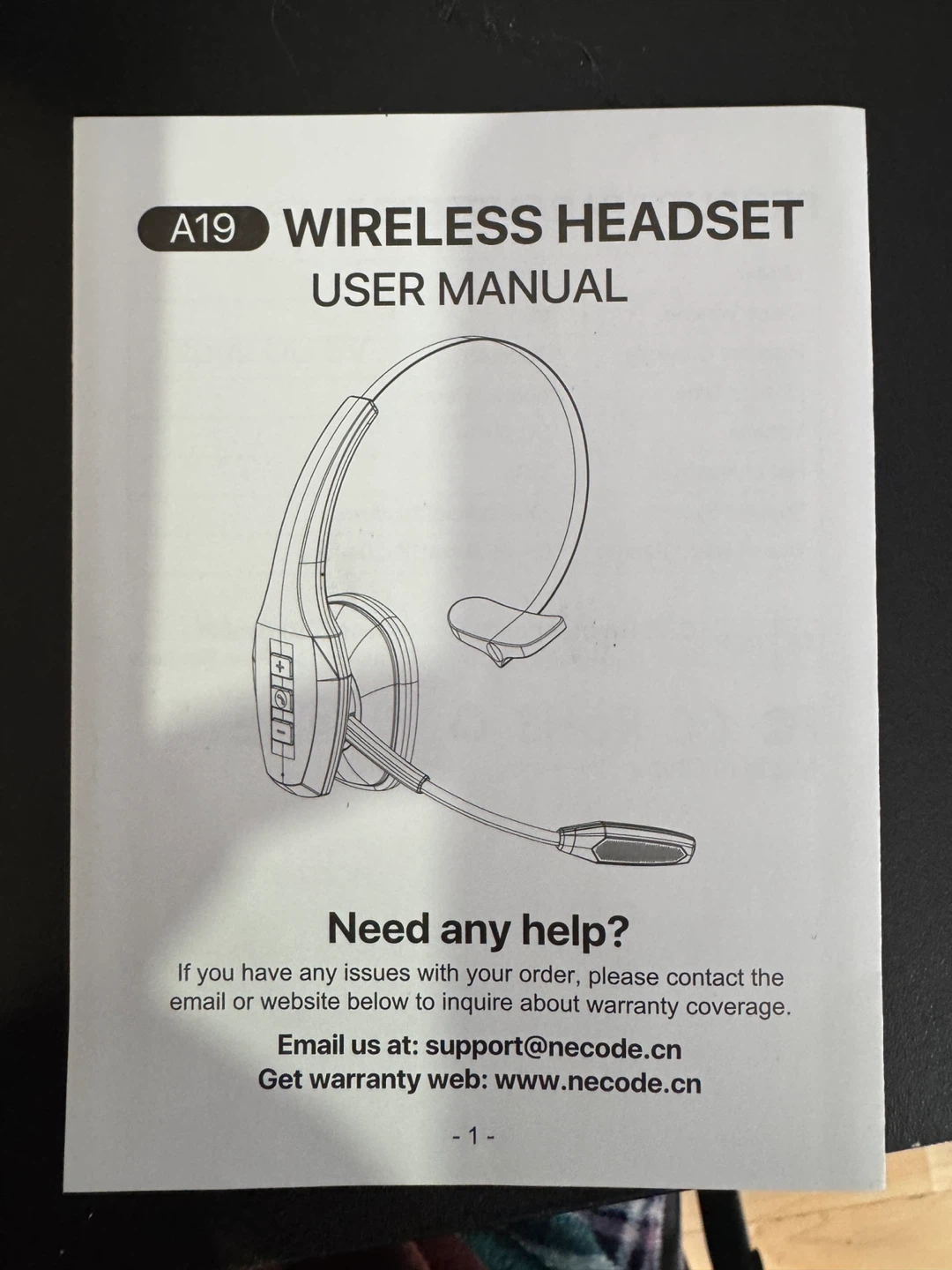 Brand New A19 Wireless Headset with Microphone - photo 4