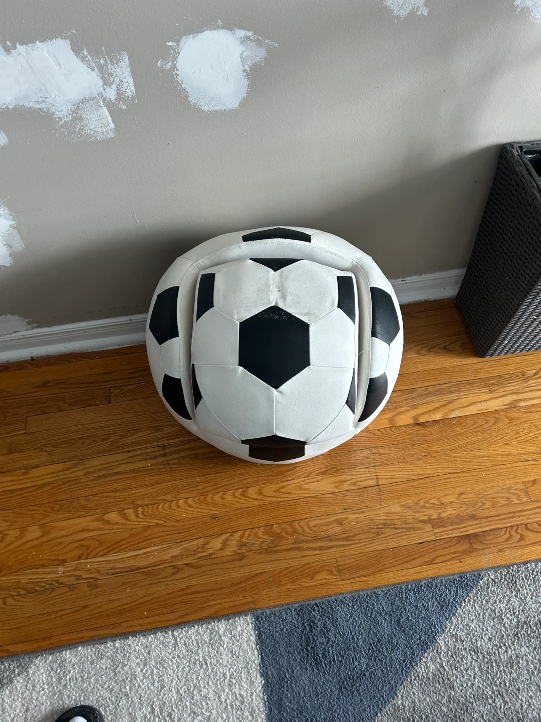 Kids Soccer Ball Accent Chair and Ottoman Set - photo 2