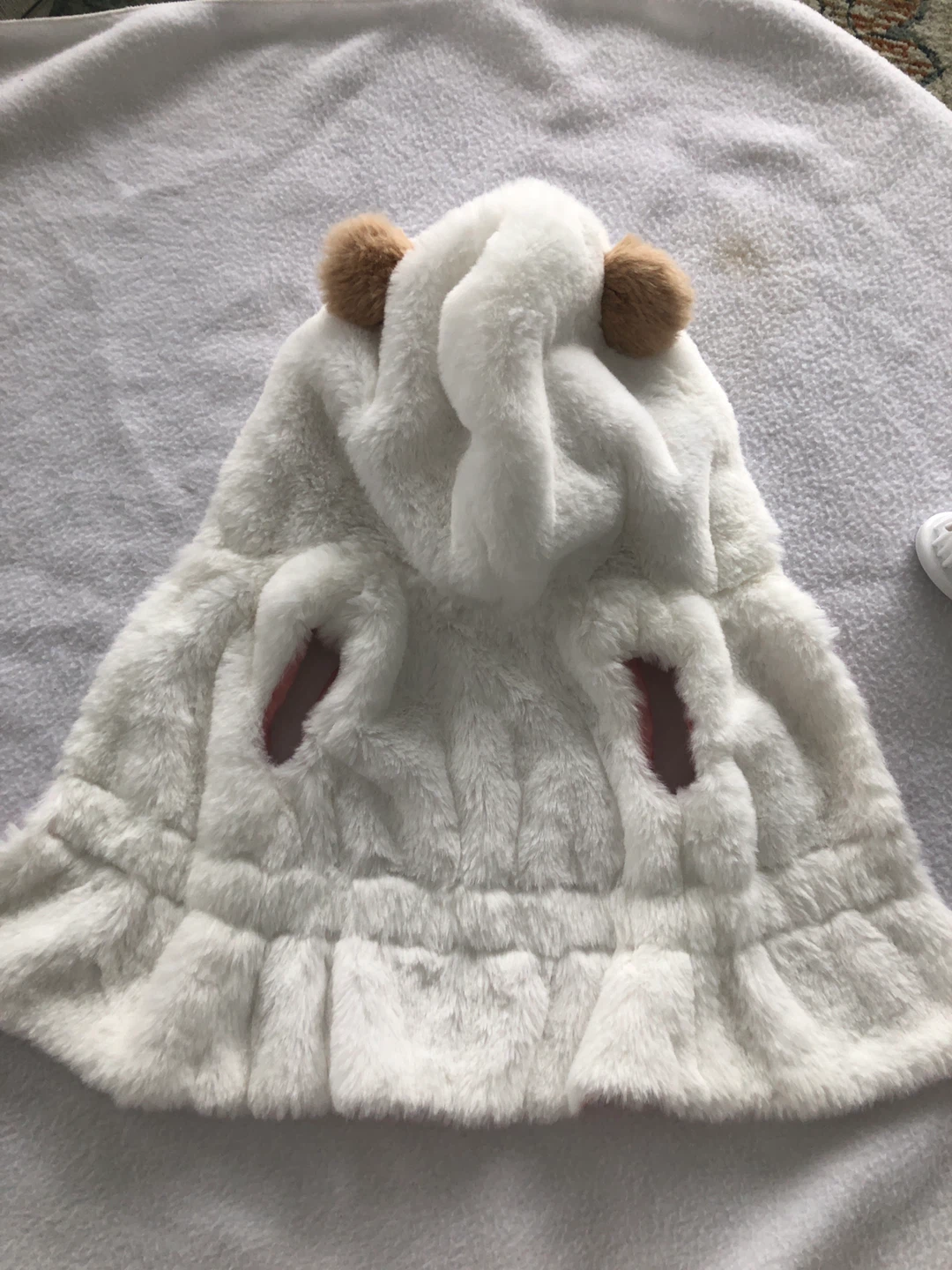 Baby Faux Fur Vest with Hood - 3-6 Months - photo 3
