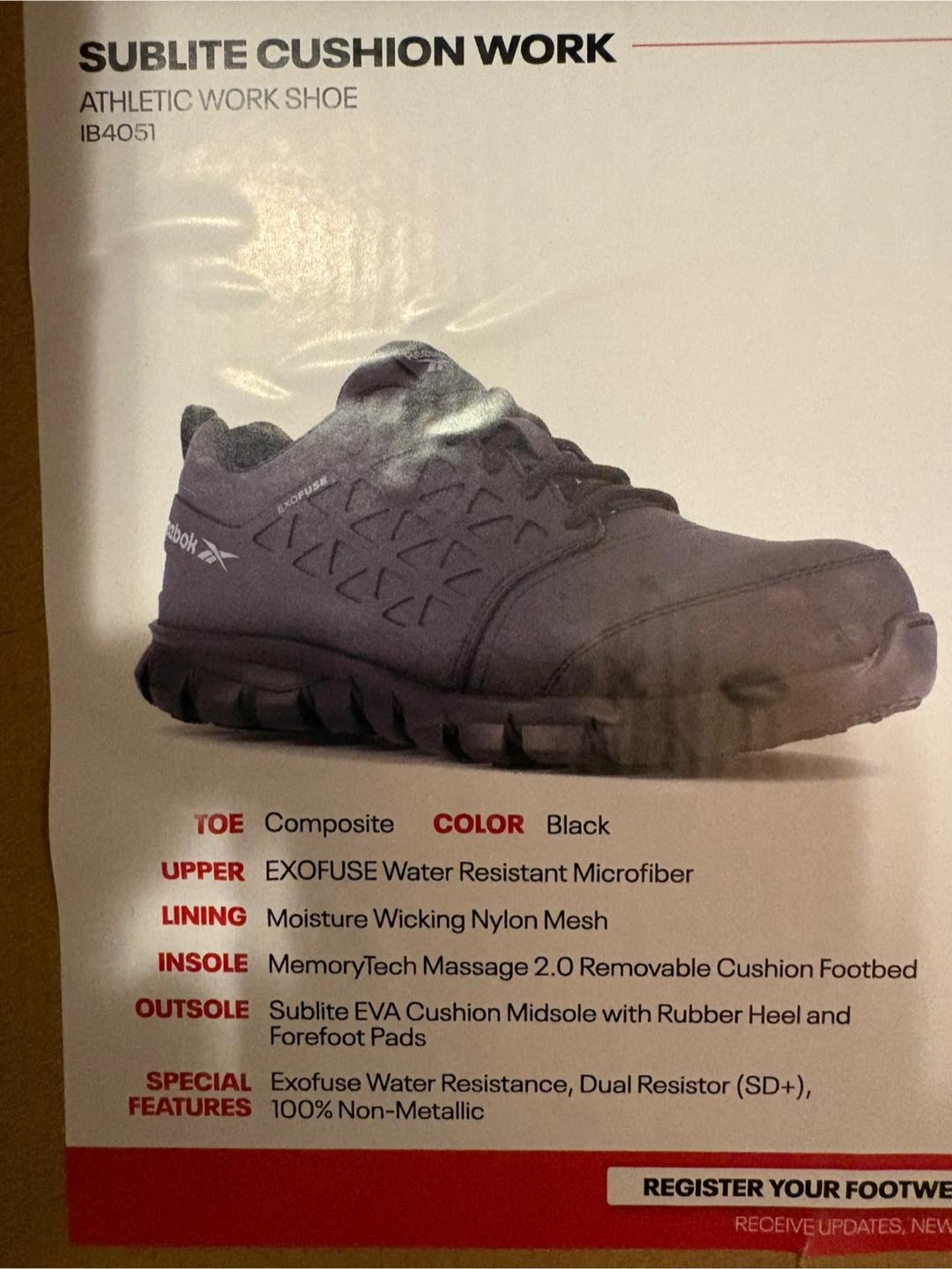 Reebok Sublite Cushion Work Athletic Work Shoe - photo 3