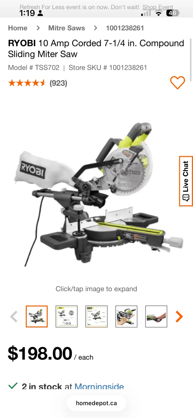 RYOBI 10 Amp Corded 7-1/4 in. Compound Miter Saw - photo 4