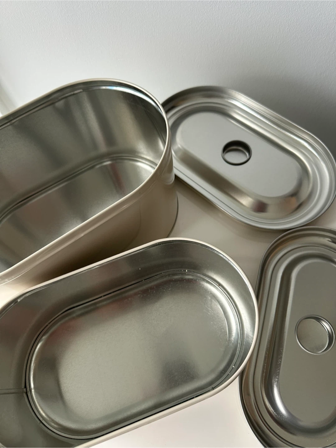 🥕 IKEA Metal Tins (Set of 2) – Beige/Cream - photo 3