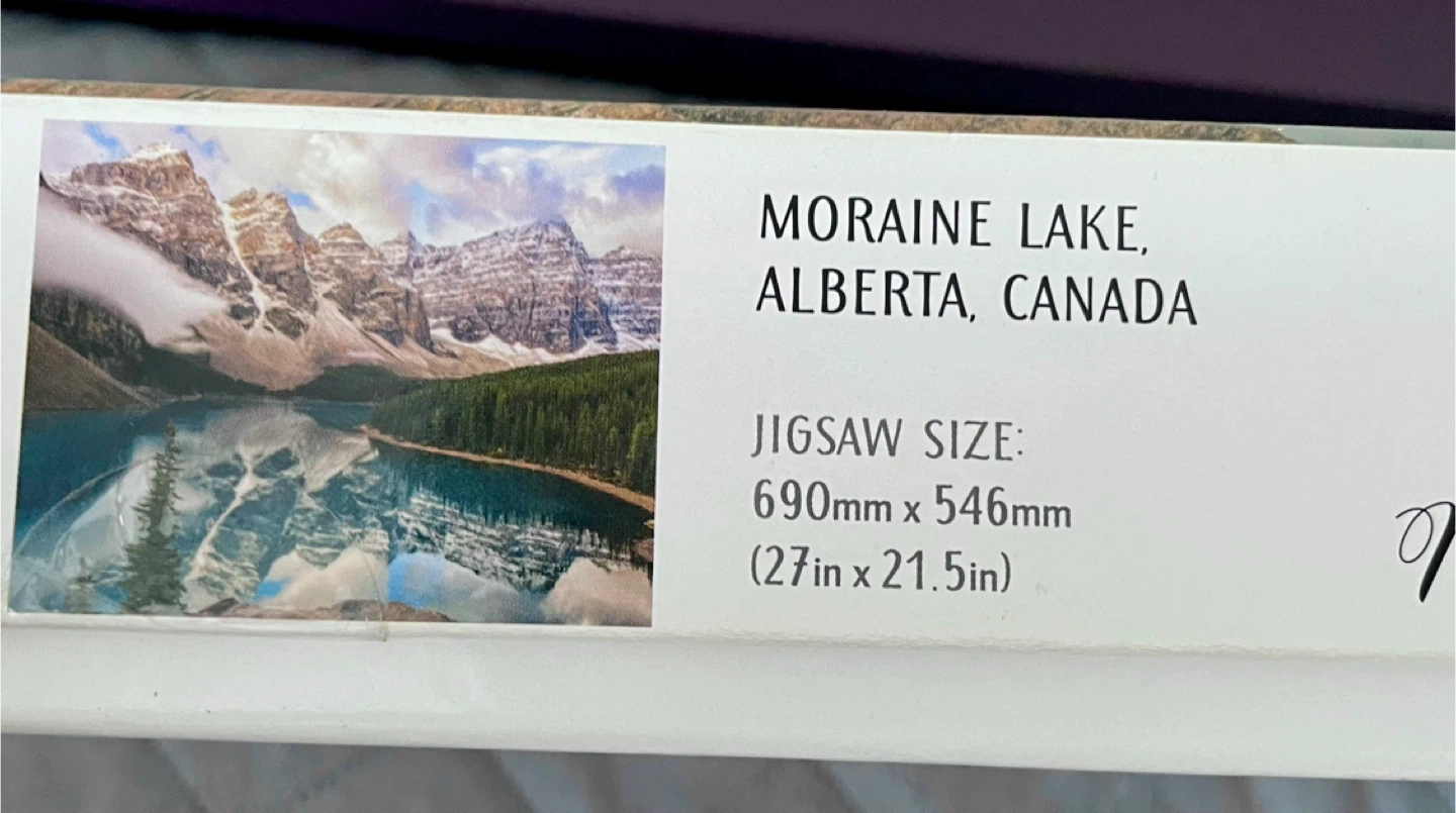 1000 Piece Jigsaw Puzzle - Moraine Lake, Alberta, Canada - photo 4
