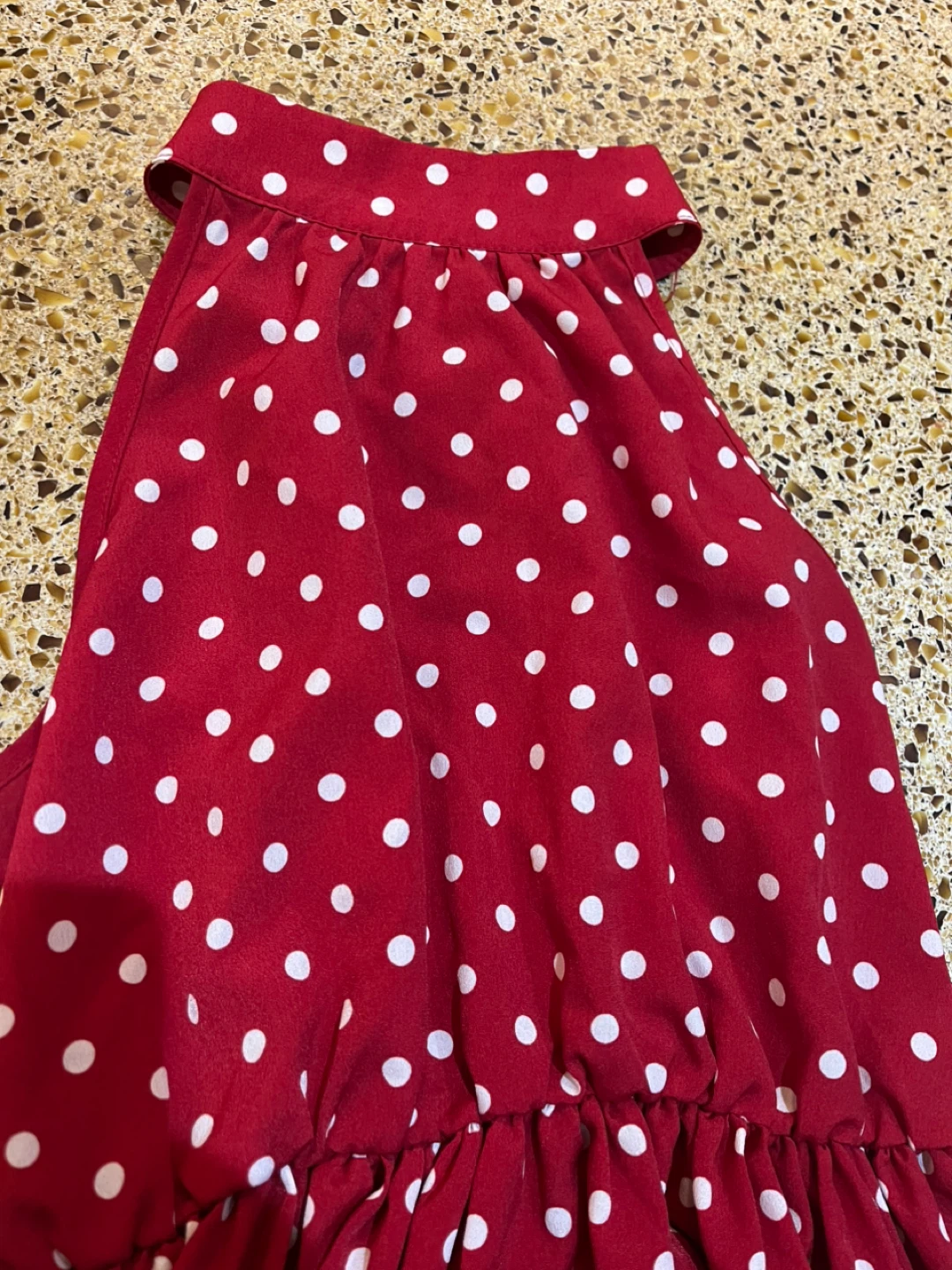 Red Polka Dot Halter Dress - photo 3