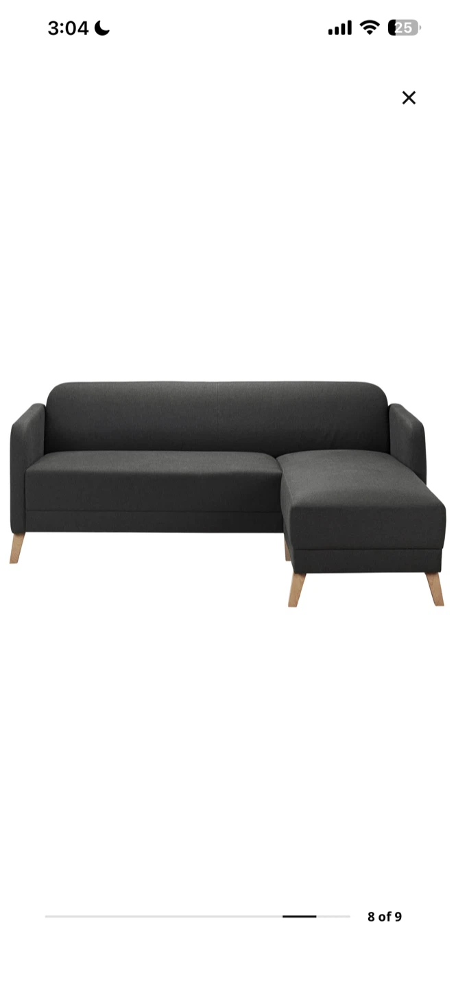IKEA LINANÄS Dark Grey Sectional Sofa