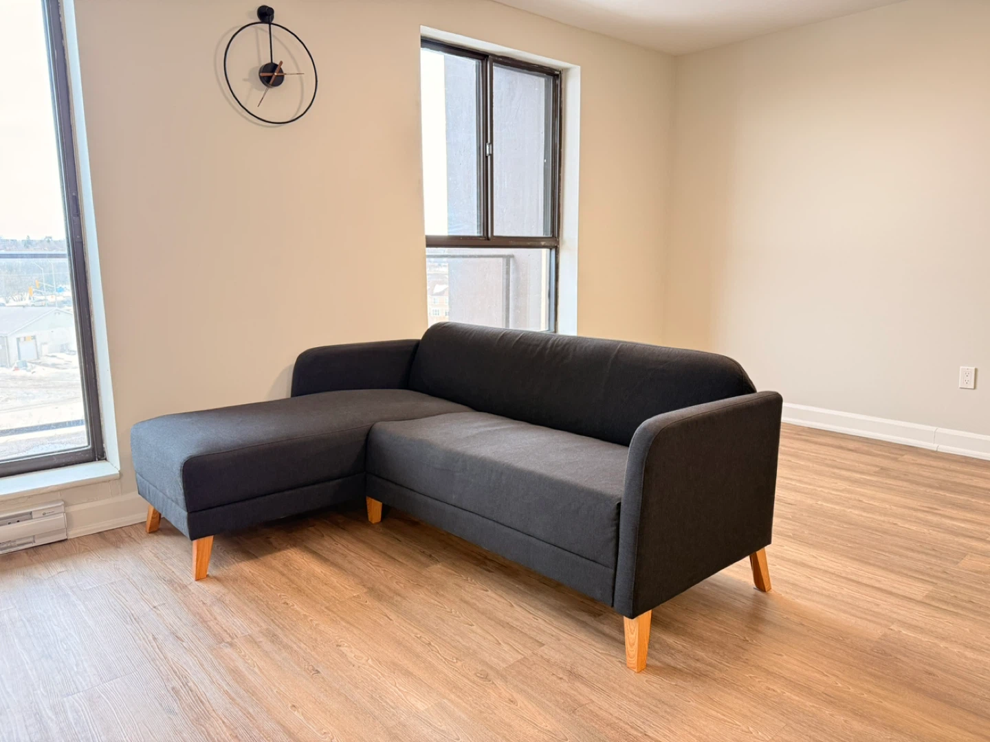 IKEA LINANÄS Dark Grey Sectional Sofa - photo 2