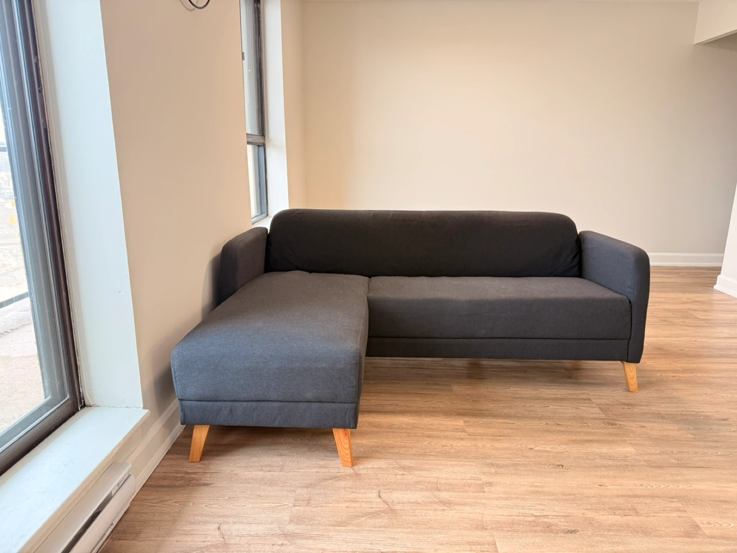 IKEA LINANÄS Dark Grey Sectional Sofa - photo 3
