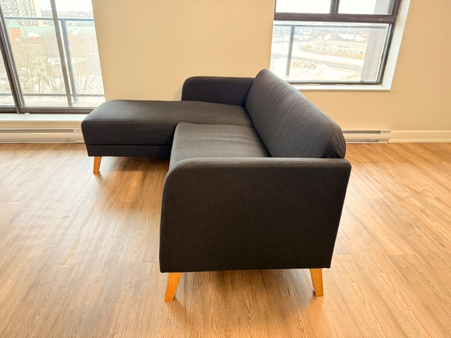 IKEA LINANÄS Dark Grey Sectional Sofa - photo 4